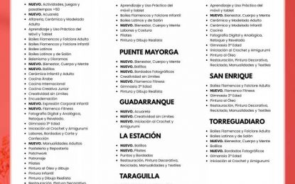 La UP oferta más de 80 talleres repartidos por todo el municipio el próximo curso 2026/2027