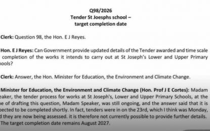 El Gobierno corrige a Azopardi sobre las escuelas St. Joseph’s