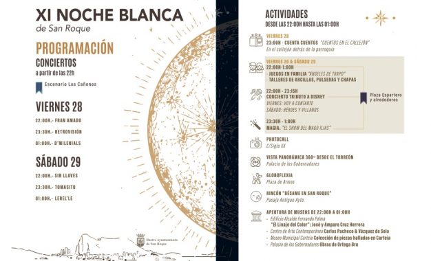 Dos jornadas para disfrutar de música, espectáculos y cultura en la XI Noche Blanca