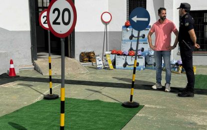 San Roque incorpora un circuito para patinetes eléctricos a las actividades de educación vial para escolares