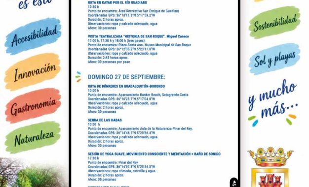 San Roque celebra el Día Mundial del Turismo con actividades de naturaleza, historia y deporte