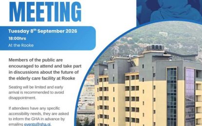 Reunión pública de la Autoridad Sanitaria de Gibraltar (GHA) en el edificio Rooke mañana a las 18:00 h.